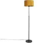 Stehleuchte Schwarz Mit Veloursschirm Ockergelb Mit Gold 35 Cm - Parte