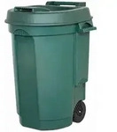 Eda - Fahrbarer Abfallbeh&auml;lter 110l Farbe: Gr&uuml;n, Ma&szlig;e: 55x58x81cm
