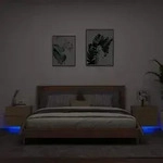 Wand-nachttische Mit Led-leuchten 2 Stk. Sonoma-eiche - Vidaxl