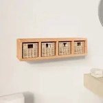 Wandregal Mit K&ouml;rben 62x18x16 Cm Massivholz Nussbaum Vidaxl