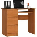 Pc-schreibtisch Akord A6 Links In Der Farbe Erle Mit 3 Schubladen Und 1 Ablagen...