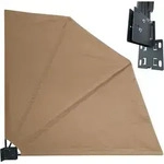 Quick-star - Sichtschutz F&auml;cher 140 X 140 Cm Easy Mount Beige Balkon Trennwand