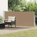 Vidaxl Retractable Side Awning Taupe 500 X 140 Cm Polyester