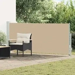 Vidaxl Retractable Side Awning Beige 500 X 140 Cm Polyester