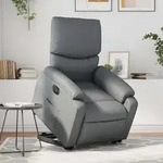 Vidaxl - Relaxsessel Mit Aufstehhilfe Elektrisch Grau Kunstleder