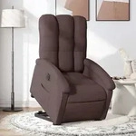 Relaxsessel Mit Aufstehhilfe Elektrisch Dunkelbraun Stoff Vidaxl