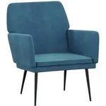 Sessel Blau 62x79x79 Cm Samt Vidaxl