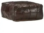 Vidaxl - Pouf Dunkelbraun 60 X 60 X 30 Cm Echtes Ziegenleder