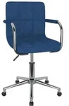 Esszimmerstuhl Drehbar Blau Stoff Vidaxl