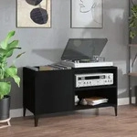Vidaxl Record Cabinet Black 84,5x38x48 Cm Engineered Wood