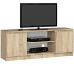 Tv Schrank Akord Fernsehkommode 140 Cm Sonoma-eiche 2 T&uuml;ren 2 Ebenen B140 X H55 X
