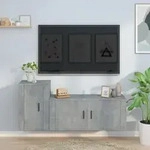 2-tlg. Tv-schrank-set Betongrau Holzwerkstoff Vidaxl