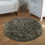 Paco Home - Kunstfell Fellteppich Imitat Sitzkissen Herzform Rund Versch. Formen