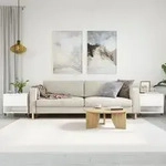 Vidaxl Coffee Tables 2 Pcs White 50x46x50 Cm Engineered Wood