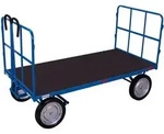 Variofit Handpritschenwagen Mit 2 Rohrgitterw&auml;nden Vollgummibereifung 1.540 X...