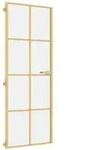 Innent&uuml;r Schlank Golden 76x201,5 Cm Hartglas Und Aluminium Vidaxl