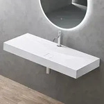 Doporro - Waschbecken Aufsatzwaschbecken H&auml;ngewaschbecken Bth: 120x48x10cm Wei&szlig;