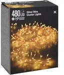 Silver Wire Cluster Lights - 480 Led / 4,8 M - Draht B&uuml;schel Lichterkette F&uuml;r