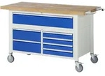 Fahrbare Werkbank 8921, B1500xt700xh880mm, 7x Schublade-ta - Rau