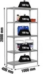 Simonrack Modulare Metallregal Grau 5 Regale