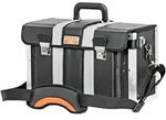 Lederwerkzeugkoffer, Vorn&ouml;ffnend, Schwarz/orange, 440 Mm X 210 Mm X 260 Mm -...