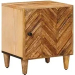 Vidaxl Bedside Table Brown 40 X 33.5 X 46 Cm Solid Mango Wood
