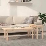 2-tlg. Couchtisch-set Massivholz Kiefer - Vidaxl