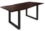 Massivmoebel24 - Baumtisch Akazie 200x100x76 Braun Beine Anthrazit Matt Freeform 3
