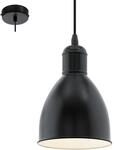 Eglo - Pendelleuchte Priddy Schwarz &Oslash; 15,5 Cm E27 Pendelleuchte