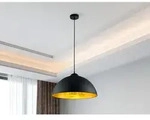 Trio - Pendelleuchte Romino Ii Metall Lampenschirm Schwarz Gold, &Oslash; 50cm