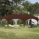 Vidaxl Pop-up Party Tent 575 X 288 X 245 Cm Brown Oxford Fabric