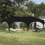 Vidaxl Pop-up Party Tent 575 X 288 X 245 Cm Black Oxford Fabric
