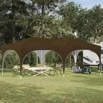 Vidaxl Pop-up Party Tent 575 X 288 X 245 Cm Taupe Oxford Fabric