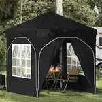 Vidaxl Pop-up Party Tent 192 X 192 X 245 Cm Black