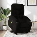 Vidaxl Elektrischer Massagesessel Mit Aufstehhilfe Schwarz Stoff