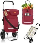 Sekey 3-in-1 Einkaufstrolley Klappbar, Abnehmbare Tasche 42l, Alu Einkaufswagen...