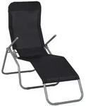Wellnessliege Xxl Kopfkissen Stahl/textil Silber/schwarz