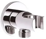 Wandanschlussbogen Mit Brausehalter Und Schlauchanschluss Messing Verchromt 1/2" X