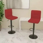 Barhocker 2 Stk. Weinrot Stoff Vidaxl