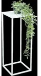 Dandibo Blumenhocker Metall Wei&szlig; Eckig 60 Cm Blumenst&auml;nder Beistelltisch 96482 M