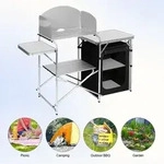 Faltbar Campingschrank Campingk&uuml;che Inkl.tragetasche Mit Aluminiumgestell