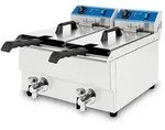 Vertes Doppelt Friteuse Aus Edelstahl 2x16 Liter Fassungsverm&ouml;gen
