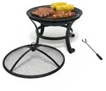Relaxdays Feuerschale, &Oslash; Schale 55 Cm, Mit Grillrost, Funkenschutz,...