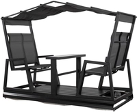 Sojag Aluminium Gartenschaukel Carleton F&uuml;r 4 Personen Schwarz 223x112x192...