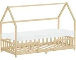 Ml-design Kinderbett Hausbett 90x200 Cm Mit Matratze H:10cm, Rausfallschutz,...