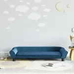 Kindersofa Blau 100x50x26 Cm Samt - Vidaxl