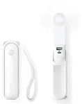 Mini-tragventilator Mit Powerbank-funktion Und Taschenlampe (2000 Mah) &ndash; Wei&szlig;