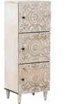 Hochschrank Mit Regal Wei&szlig; 40 X 33,5 X 110 Cm Massivholz Mango Vidaxl