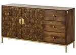 Kommode Mango 145x40x77 Braun Ge&ouml;lt Diamond 207