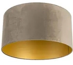 Velour Lampenschirm Taupe 50/50/25 Mit Goldener Innenseite